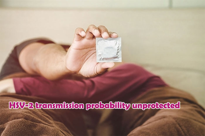 HSV-2 transmission probability unprotected sex, What are the chances of transmitting hsv2 when you have unprotected sex
